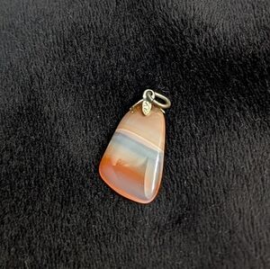 Natural‎ Banded Striped Agate Pendant